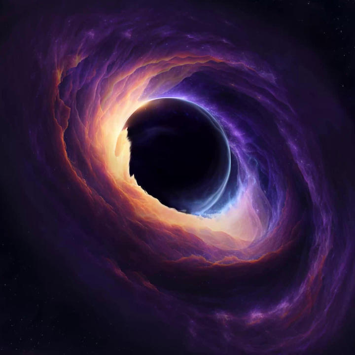 A black hole in space